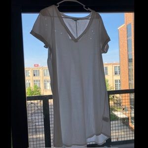 Distressed T-shirt Dress